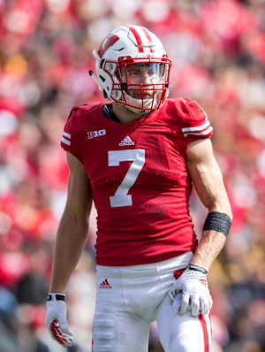 Wisconsin safety Michael Caputo during a game at Camp Randall Stadium (Credit: Jeff Hanisch-USA TODAY Sports)